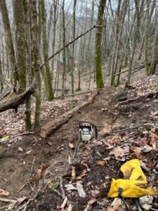 trail construction in the mountains