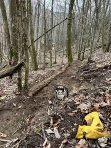 trail construction in the mountains