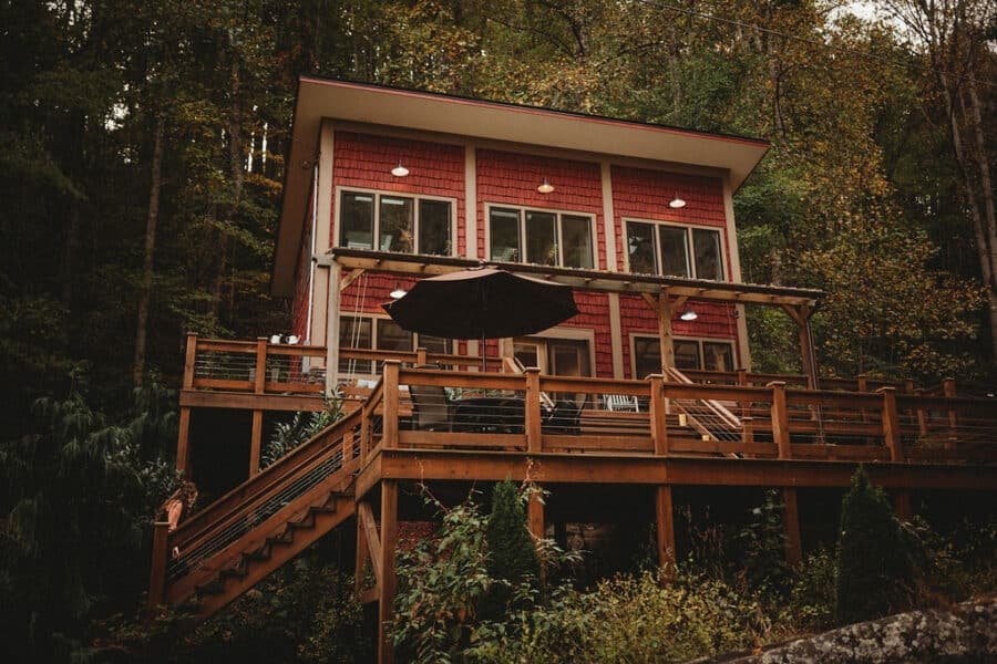 romantic cabin north carolina windows over waterfalls private waterfalls