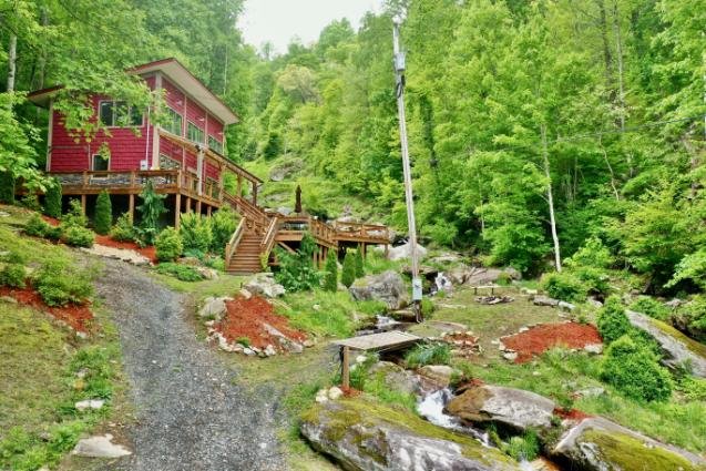 Weekend Getaways From Charlotte NC house and waterfalls