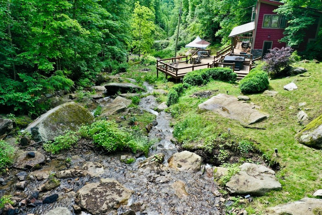 Windows over waterfalls one of the premier north carolina getaway cabins