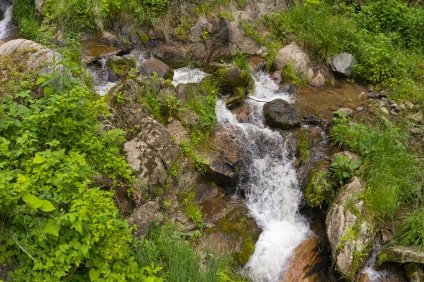 Waterfall Cabin waterfalls right outside