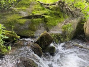 Weekend Getaways From Charlotte NC mossy rocks and waterfalls