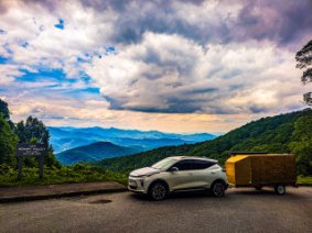 EV road trip Blue Ridge Mountains at Windows Over Waterfalls
