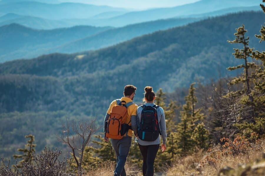 Cheap Trip Ideas for Couples hiking the blue ridge mountains