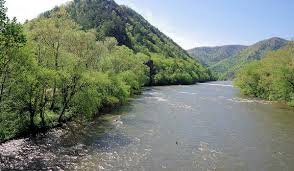 French broad river meets the Appalachian Trail Hot Springs NC