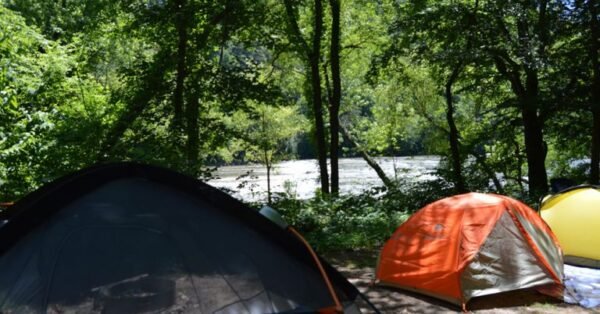 Hot Springs Resort and Spa campground on the French Broad River Hot Springs NC