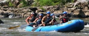 Hot Springs Rafting Co French Broad River tubing and rafting on Bridge Street Hot Springs NC