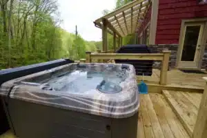 cabin with hot tub North Carolina showing rental