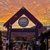 Big Pillow Brewing courtyard and outdoor stage in Hot Springs NC