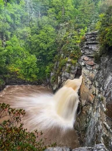 Linville Falls Pisgah National Forest Grandfather District Blue Ridge Parkway gorge waterfall