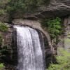 Looking Glass Falls NC — 60-foot plunge waterfall on Looking Glass Creek in Pisgah National Forest near Brevard NC