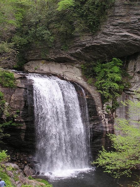 Looking Glass Falls NC — 60-foot plunge waterfall on Looking Glass Creek in Pisgah National Forest near Brevard NC