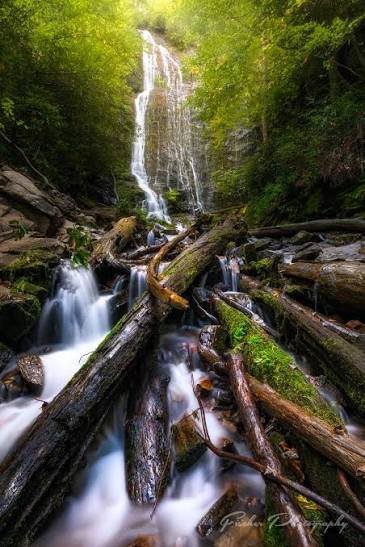 Mingo Falls Cherokee NC Qualla Boundary Eastern Band Cherokee waterfall best waterfalls North Carolina
