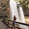 North Carolina waterfall road trip — Looking Glass Falls in Pisgah National Forest along the US-276 corridor