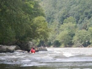 Section 9 French Broad River whitewater rafting near Hot Springs NC