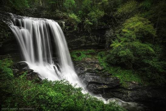 Twin Falls Pisgah National Forest two 100 foot waterfalls Transylvania County NC hike